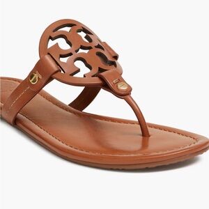 Tory Burch Miller Sandals 5.5 Vintage Vachetta Leather